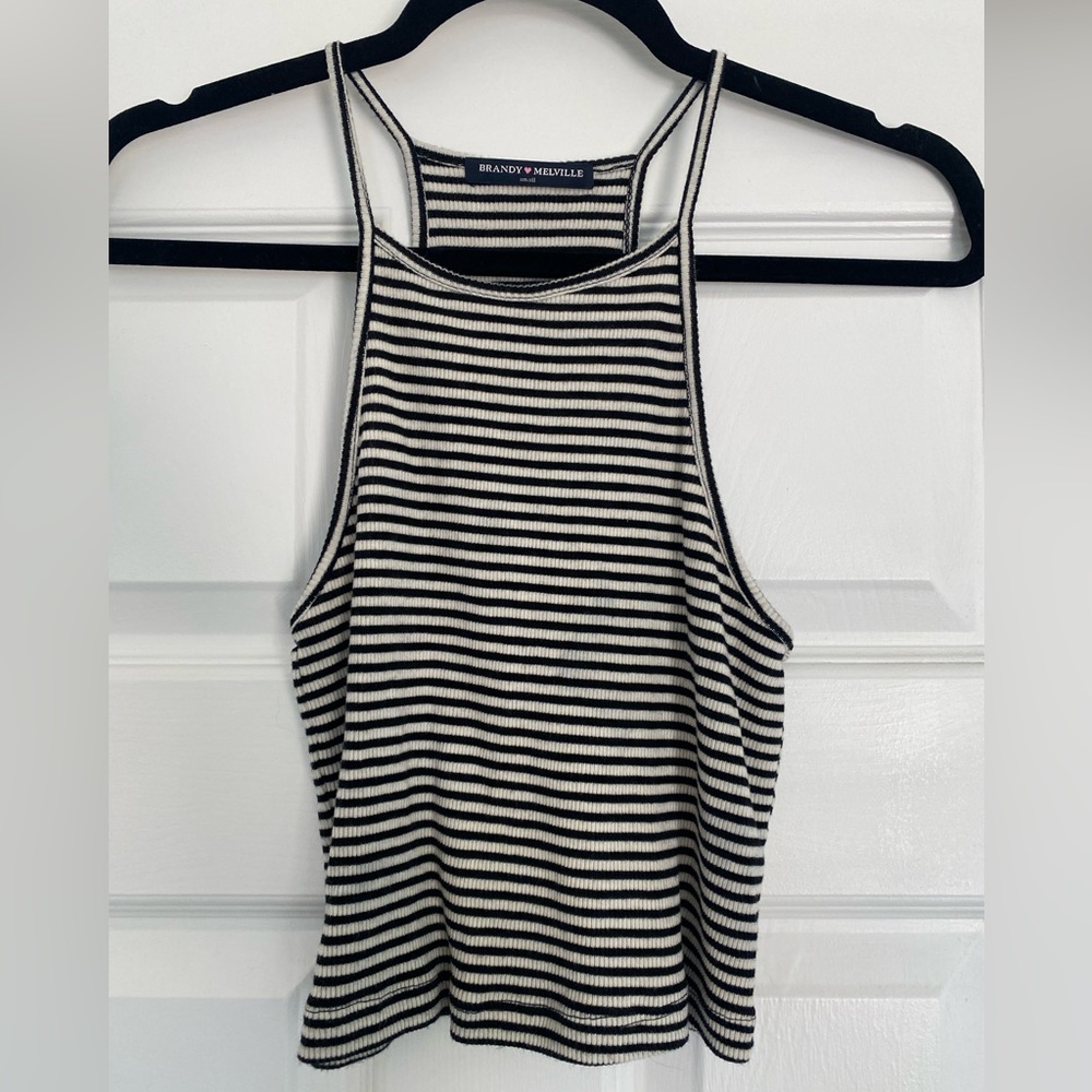 Brandy Melville Striped Razor Tank Top